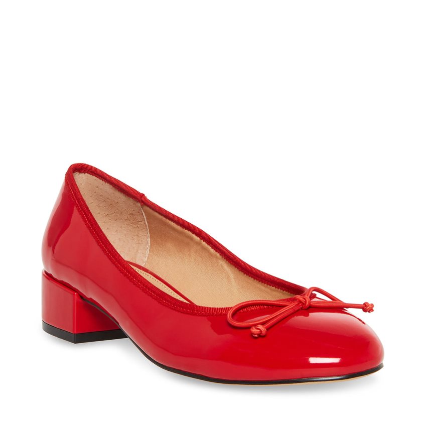 Red Steve Madden Cherish Patent Women's Heels | PH 2809NMO